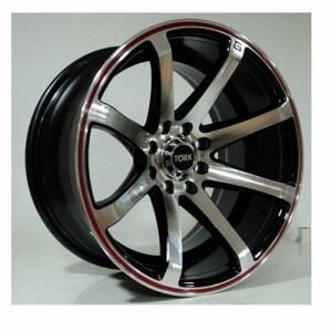 Megatork TORK 3724  8x15inç 4x100/108 Black Machined Red Çelik Jant