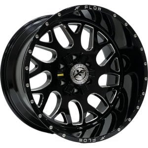 PRT DX8428 12X20 inç 6X139.7 ET-44 110 BLACK MILLED WINDOW ÇELİK JANT