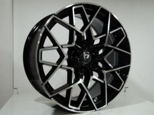 BK 5607 8x18inç 5x120 et34 72.6 BLACK Machined RED  Çelik Jant