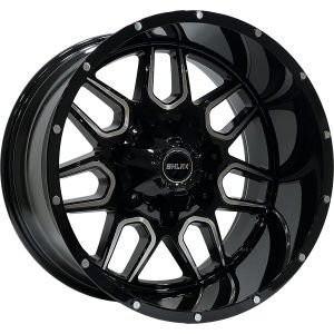 SLK 1819 12X20 inç 6X139.7 ET-51 110 BLACK MILLING ÇELİK JANT