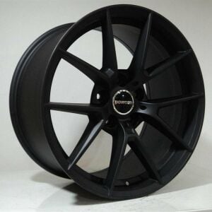 BK 5282 9.5x18inç 5x120 et40 72.56 MAT BLACK Machined RED  Çelik Jant