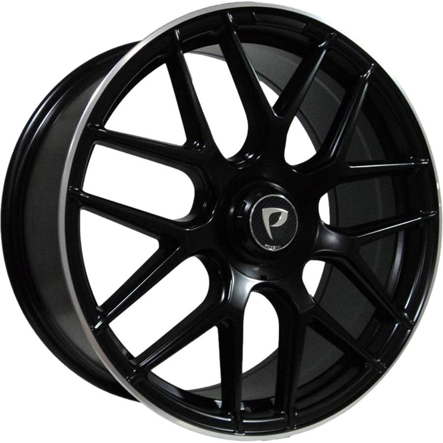 BK 5318 8.5X20 inç 5X112 ET45 66.56 MAT BLACK LIP MACHINED XL ÇELİK JANT