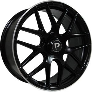 BK 5318 8.5X20 inç 5X112 ET45 66.56 MAT BLACK LIP MACHINED XL ÇELİK JANT