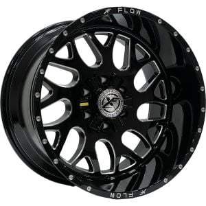 SRW 0207 12X20 inç 6X139.7 ET-44 110 BLACK+MILLING ÇELİK JANT
