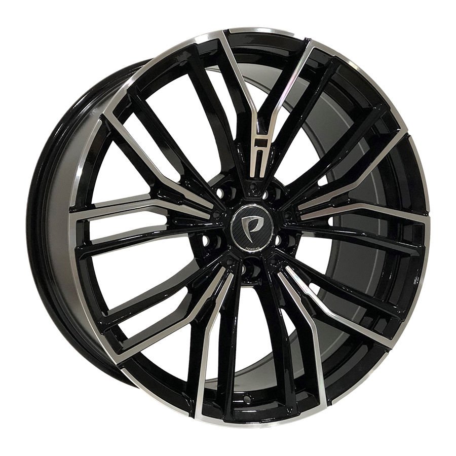 BK 5964 9X19İNÇ  5X120 ET38 72.56 BLACK MACHINED XL ÇELİK JANT