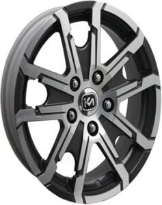Kormetal KM 155 6.5x15inç 5x112 et35 67.1 Black Machined Çelik Jant