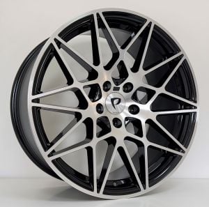 BK 5167 9.5X19İNÇ  5X120 ET37 72.56 BLACK MACHINED XL ÇELİK JANT