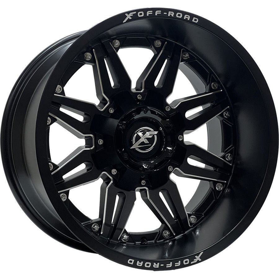 SRW 8087 12X20 inç 6X139.7 ET-44 110 MAT BLACK+MILLING ÇELİK JANT