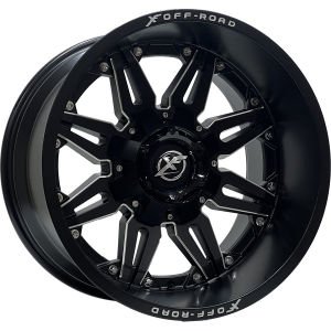 SRW 8087 12X20 inç 6X139.7 ET-44 110 MAT BLACK+MILLING ÇELİK JANT