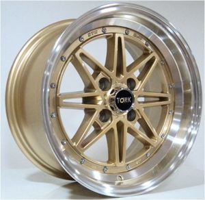 Megatork TORK 9105 7.5x15inç 4x100 Gold Lip Machined Çelik Jant