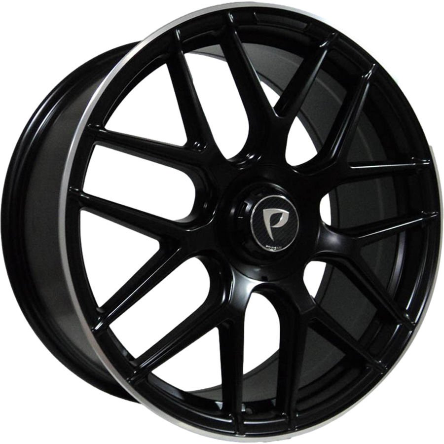 BK 5318 9.5X21İNÇ  5X112 ET45 66.56 MAT BLACK LIP MACHINED XL ÇELİK JANT