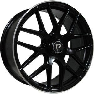 BK 5318 9.5X21İNÇ  5X112 ET45 66.56 MAT BLACK LIP MACHINED XL ÇELİK JANT