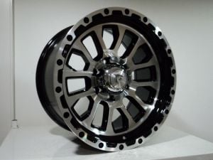 BK 3S185 10.5x18 inç 6x114.3 et-10 66.1 MAT BLACK Machined Çelik Jant