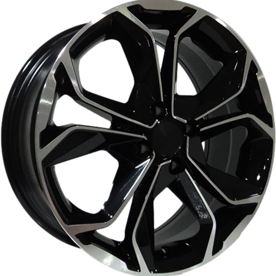 DY-176 6.5x16inç 4x100 et35 60.1 black Machined  REPLİKA Çelik Jant