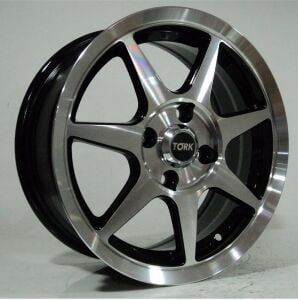Megatork TORK 2795 6x14inç 4x100 et35 73.1 Black Machined Çelik Jant