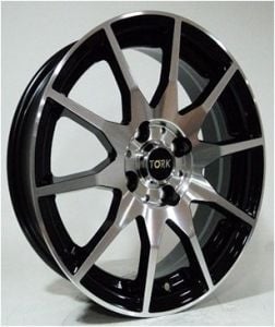 Megatork TORK 3753  5.5x14inç 4x100 et35 73.1 Black Machined Çelik Jant