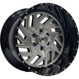 PRT DX8431  12X20 inç 6X139.7 ET-44 110 GLOSS BLACK BRUSHED ÇELİK JANT