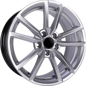 BK 864 8x19inç 5x112 et45 57.1 HYPER SILVER  Machined Çelik Jant