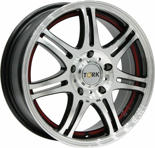 Megatork TORK 4601 5.5x14inç 4x100 BLACK MACHINED + RED