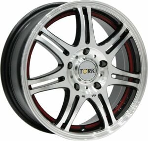 Megatork TORK 4601 5.5x14inç 4x100 BLACK MACHINED + RED