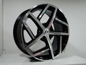 BK 5717 8x19inç 5x112 et45 57.1 BLACK  Machined Çelik Jant