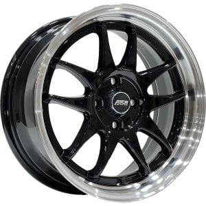 BCH-5899 7 X 15 İNÇ 4X100 ET30 73.1 BLACK+LIP MACHINED ÇELİK JANT