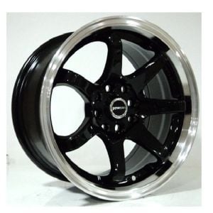 Powcan BK 745  7X15inç 4x100/108 Black Machıned Çelik Jant