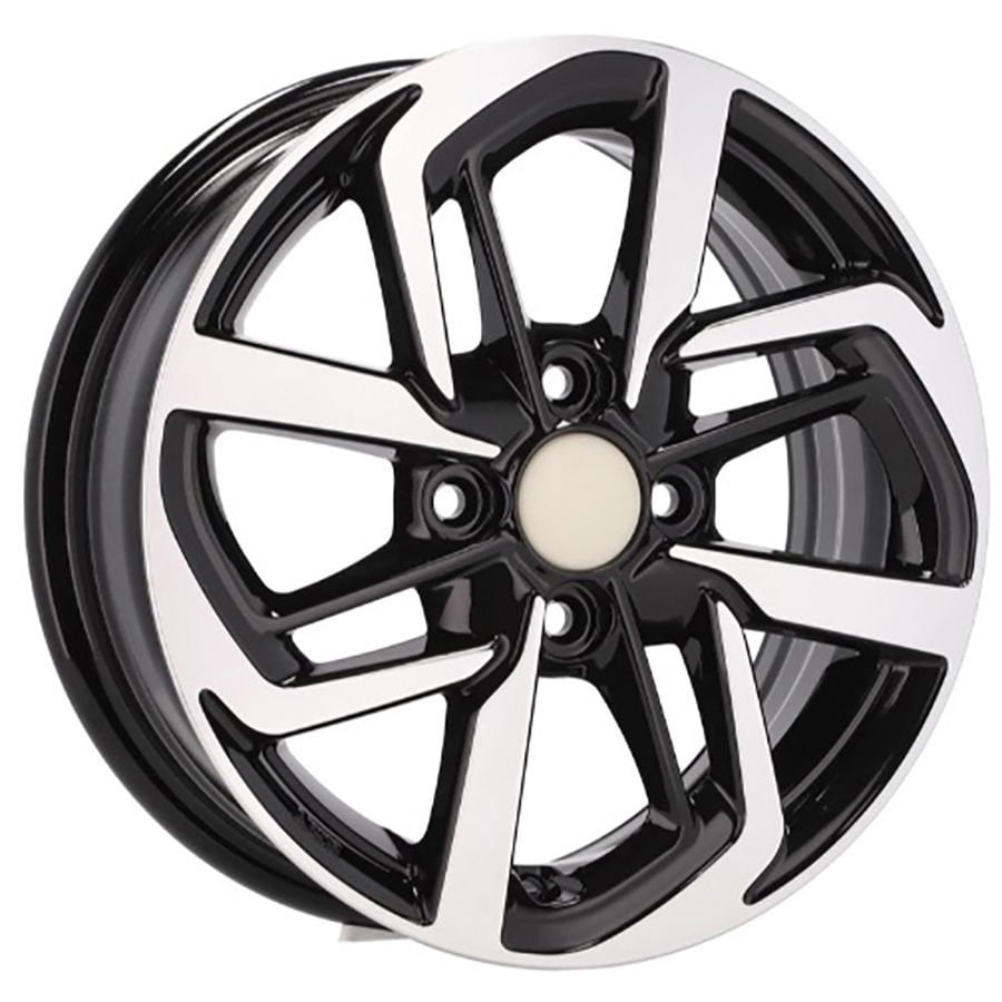 BKY 1126 5X14inç  4X100 ET41 54.1 BLACK MACHINED XL ÇELİK JANT