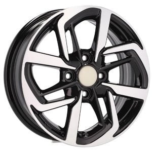 BKY 1126 5X14inç  4X100 ET41 54.1 BLACK MACHINED XL ÇELİK JANT