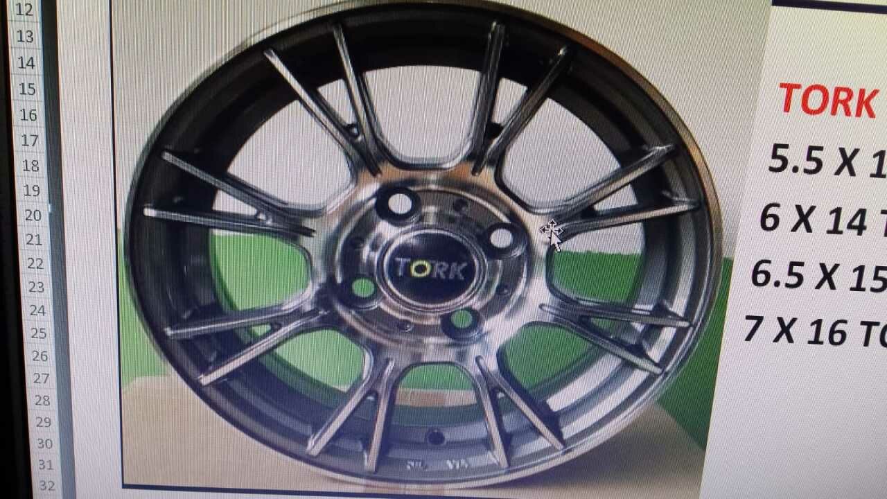 Megatork TORK 2797 6.5x15inç 4x100 et35 73.1 Gun Machined Çelik Jant