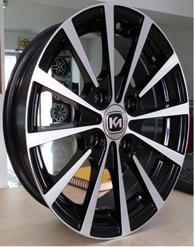 Kormetal KM 214 6x14inç 4x108 et35 67.1 Black Machined Çelik Jant