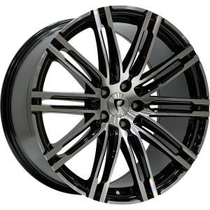 BK 841 10X20 inç 5X112 ET19 66.45 BLACK MACHINED XL ÇELİK JANT