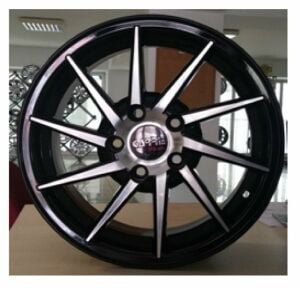 Carre CAR 486 6x14inç 4x100 Black + Silver + Gun  Diamond Çelik Jant