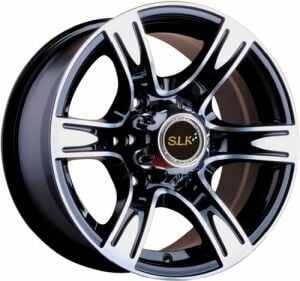 Slk SLK 9012 7.5x15inç 5x139.7 Black Machined Çelik Jant