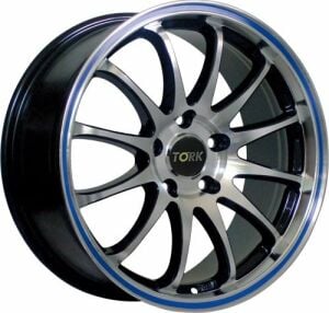 Megatork TORK 366 6.5x15inç 4x108 BLACK MACHINED + MAVI