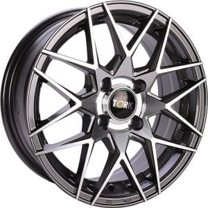 Megatork TORK 2780 6.5x15inç 4x100 et35 73.1 Black lıt Machined Çelik Jant