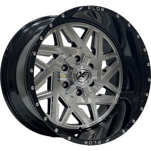 PRT DX8433 12X20 inç 6X139.7 ET-44 110 GLOSS BLACK BRUSHED ÇELİK JANT