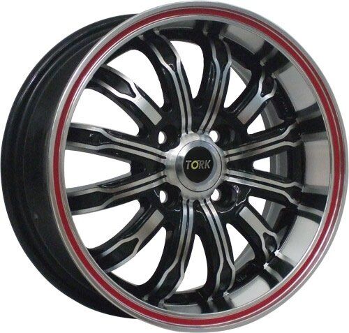 Megatork TORK 600 6x14inç 4x100 BLACK MACHINED RED