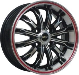 Megatork TORK 600 6x14inç 4x100 BLACK MACHINED RED