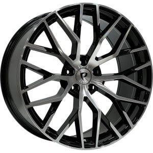 BK 5710 9.5X21İNÇ  5X112 ET30 66.45 BLACK MACHINED XL ÇELİK JANT