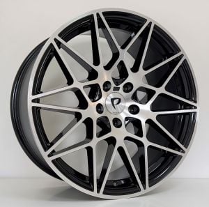 BK 5167 9.5X20İNÇ  5X120 ET37 72.56 BLACK MACHINED XL ÇELİK JANT