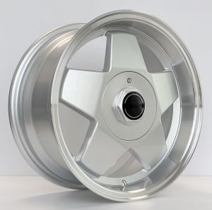 BKY 1235 7X16inç 4X100 ET35 73.1 SILVER+LIP MACHINED ÇELİK JANT