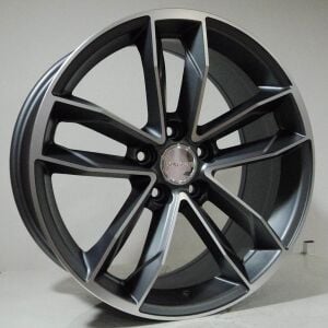 BK 5232 8.5x19inç 5x112 et32 66.45 MAT GUN Machined Çelik Jant