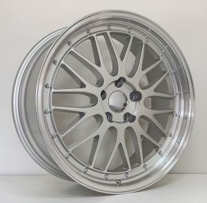 BK 848 8.5X20İNÇ  5X120 ET35 72.56 SILVER+LIP MACHINED XL ÇELİK JANT