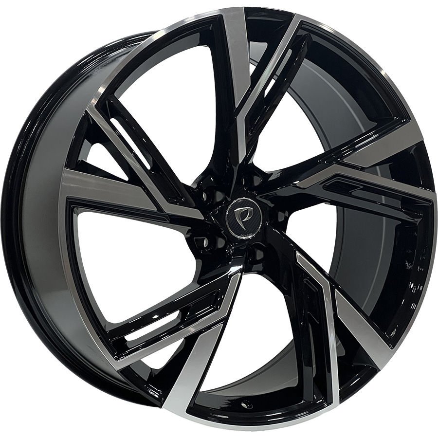 BK 5632 9.5X21İNÇ  5X112 ET28 66.45 BLACK MACHINED XL ÇELİK JANT