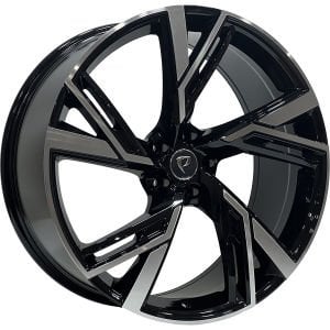 BK 5632 9.5X21İNÇ  5X112 ET28 66.45 BLACK MACHINED XL ÇELİK JANT