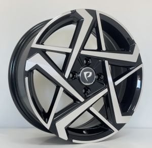 BKY 1237 6.5X16İNÇ 4X100 ET40 67.1 BLACK MACHINED XL ÇELİK JANT