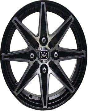 Kormetal KM 414 6x14inç 4x100 et35 67.1 Black Machined Çelik Jant