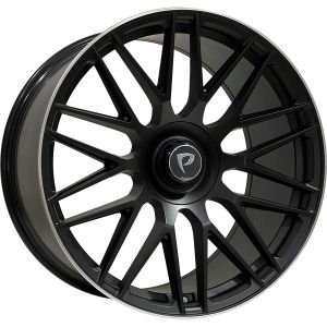 BKY 0207 11X21İNÇ  5X112 ET40 66.56 MAT BLACK LIP MACHINED  ÇELİK JANT