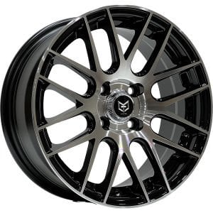 TORK-3194 6.5 X 15 İNÇ 4X100 ET33 73.1 BLACK MACHINED ÇELİK JANT